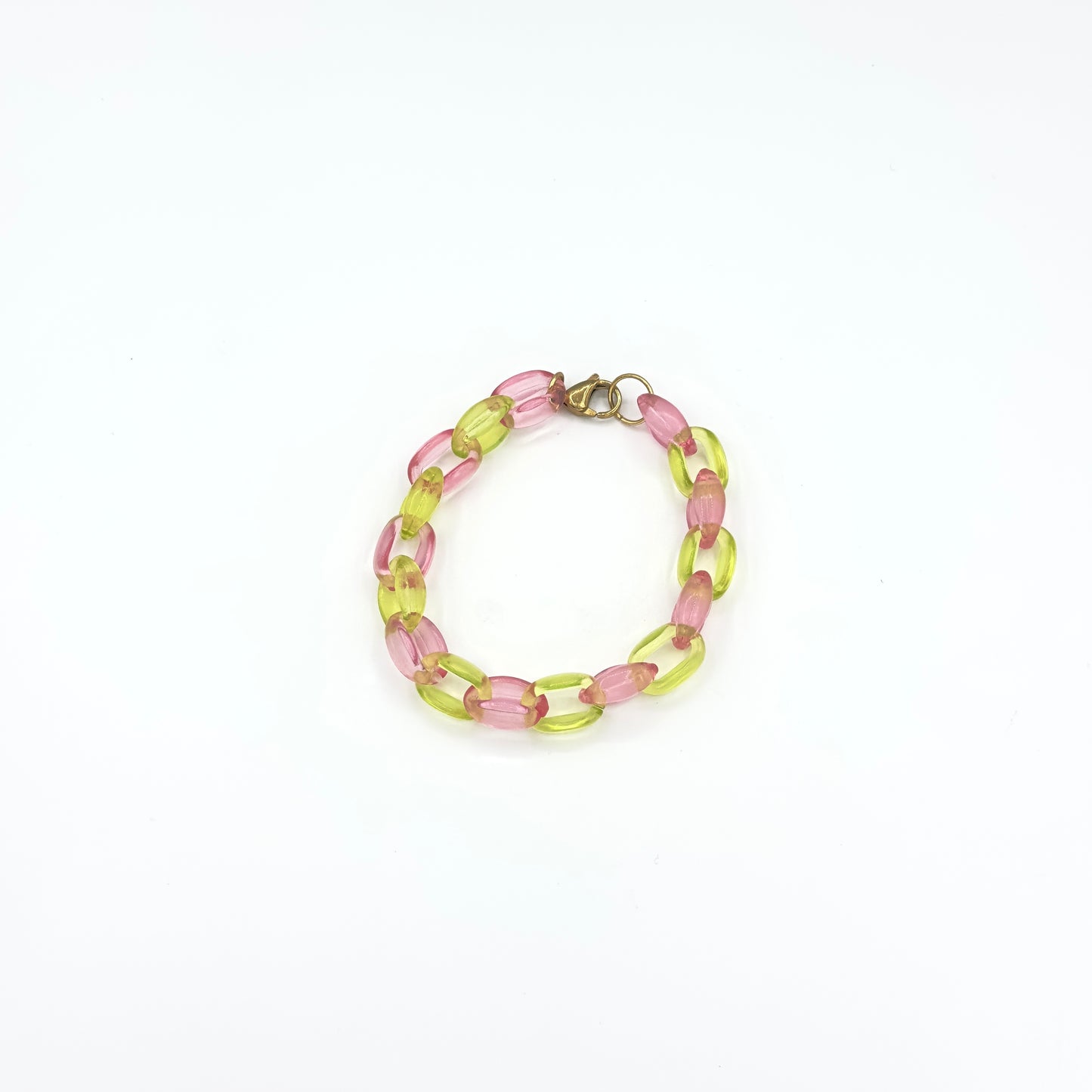 Pulseira de Corrente Colorida