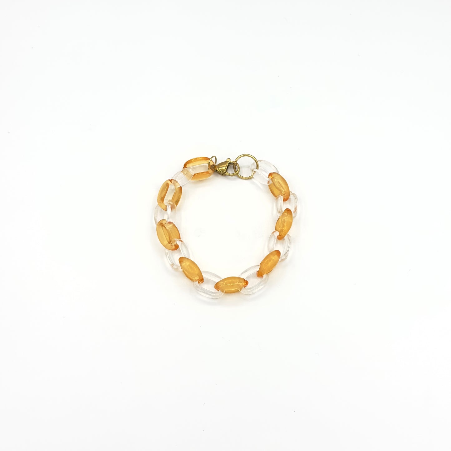 Pulseira Corrente Mix Laranja