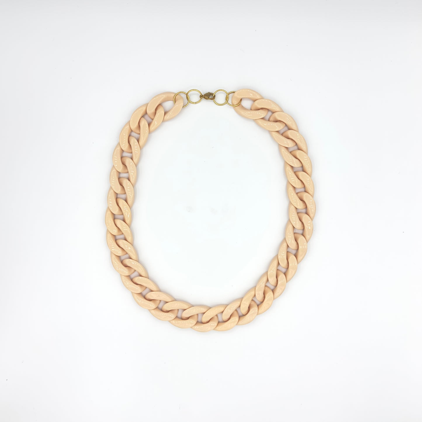 Colar de elo corrente laranja claro