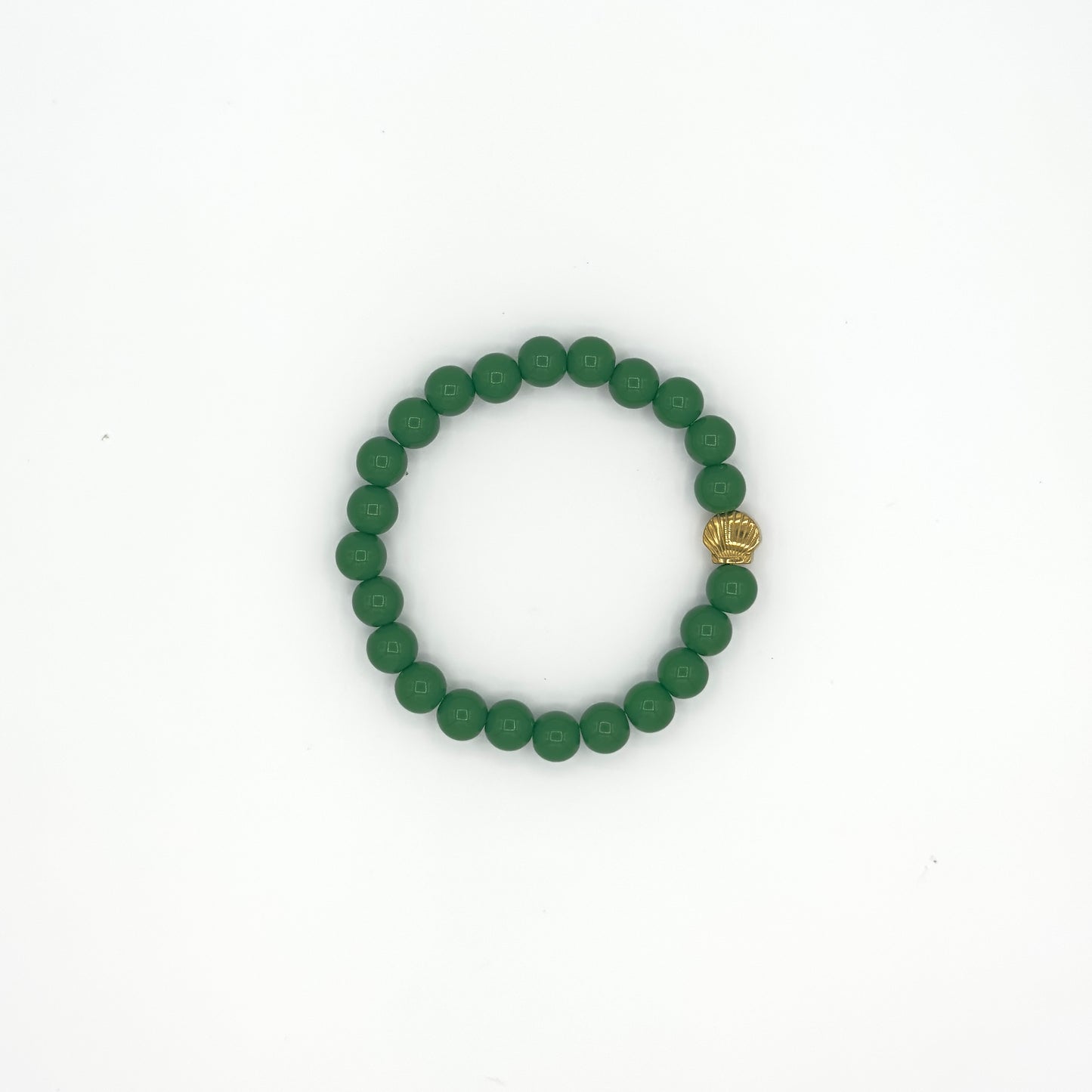 Pulseira de Contas Elástica Verde