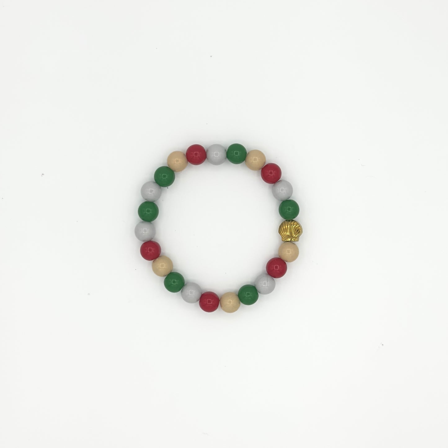 Pulseira de Contas Elástica Multicolorida