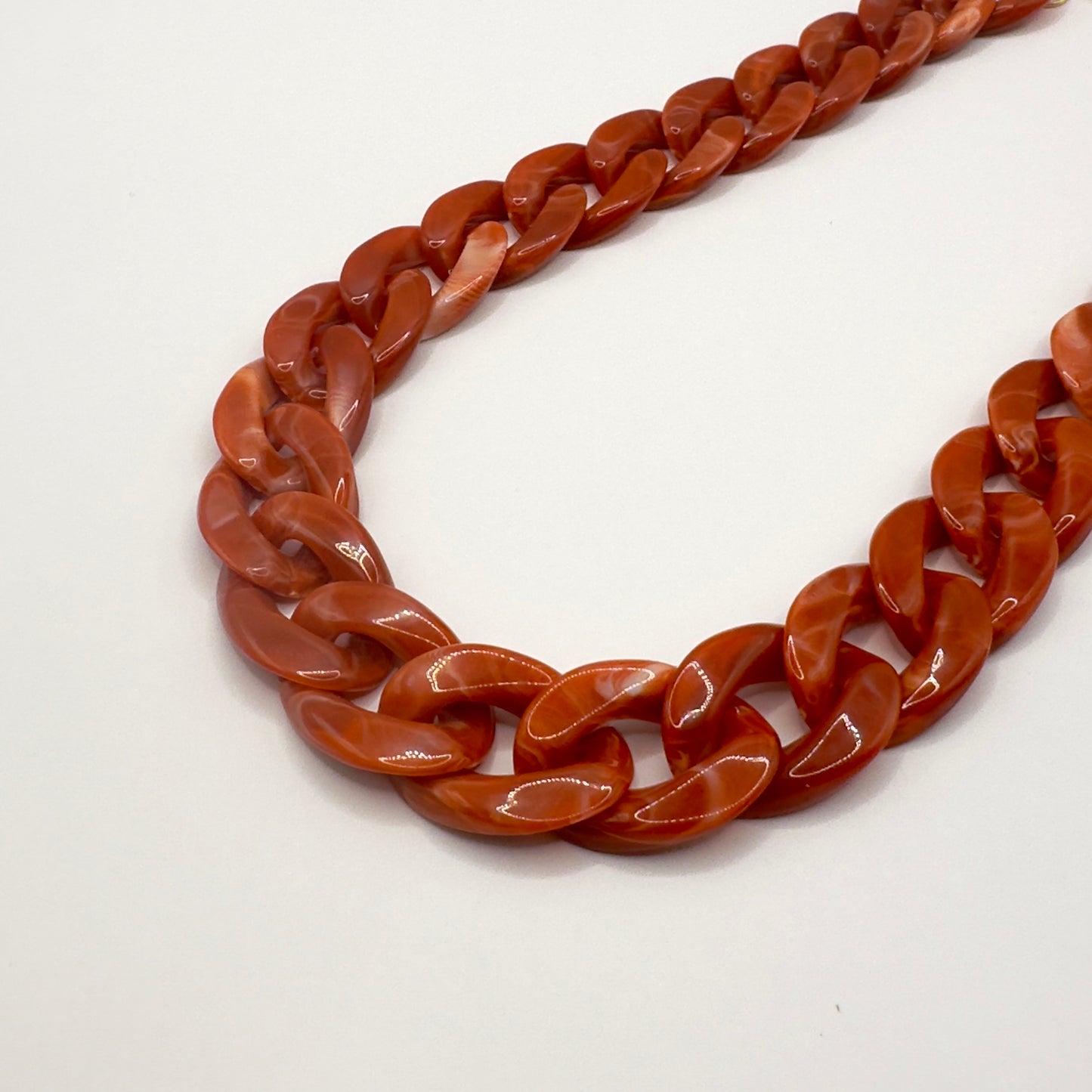 Colar Corrente Laranja - Fridali Shop