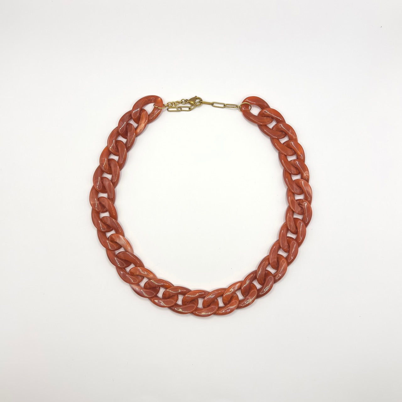 Colar Corrente Laranja - Fridali Shop
