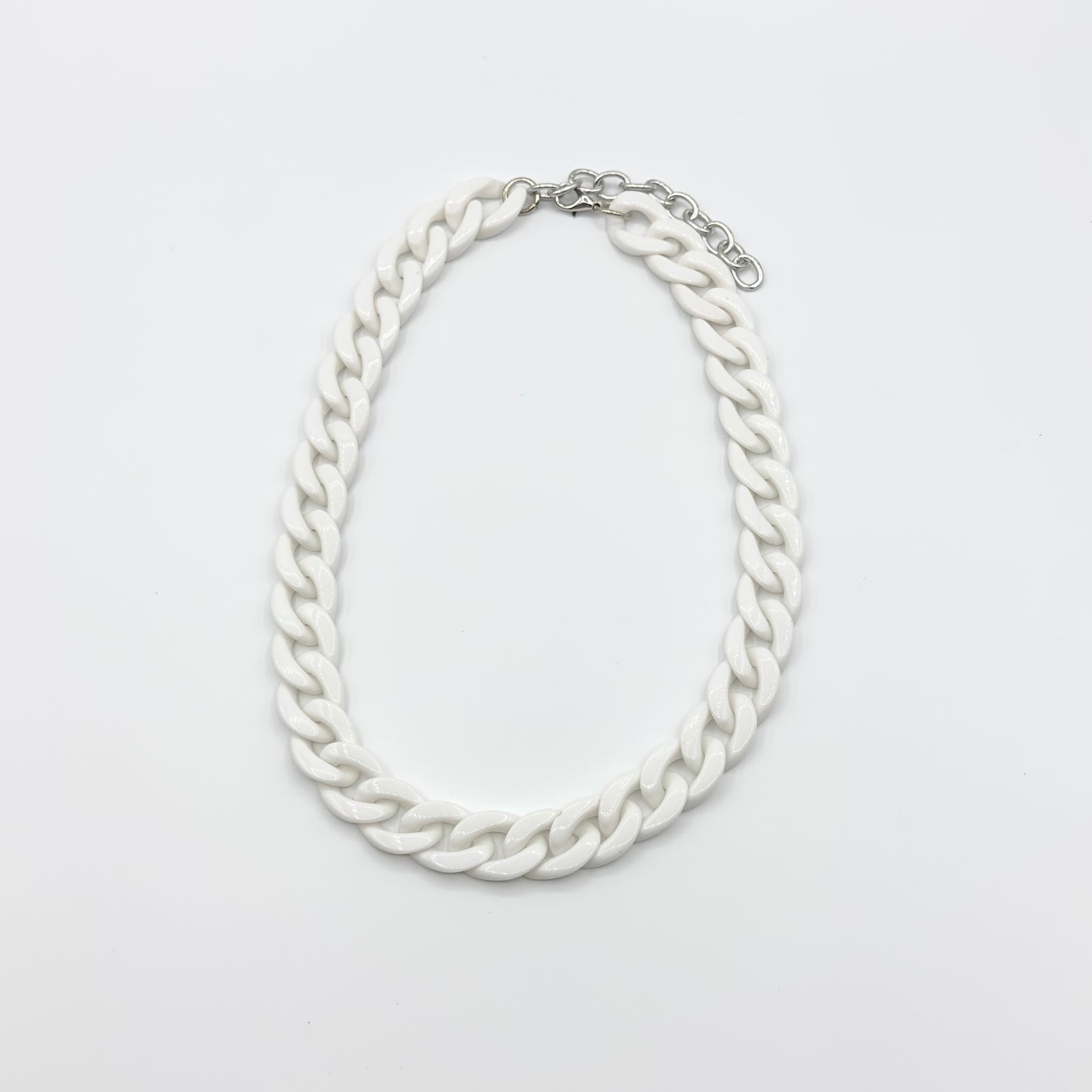 Colar Resina Corrente Branco
