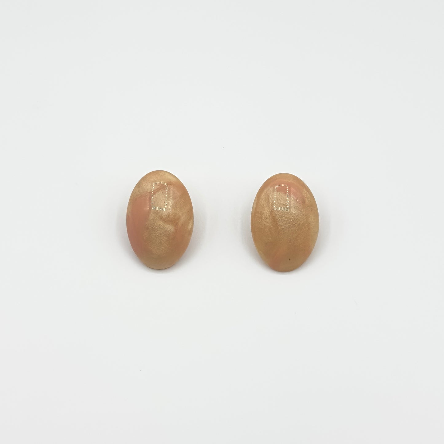 Brinco Oval Laranja Metalizado - Fridali Shop