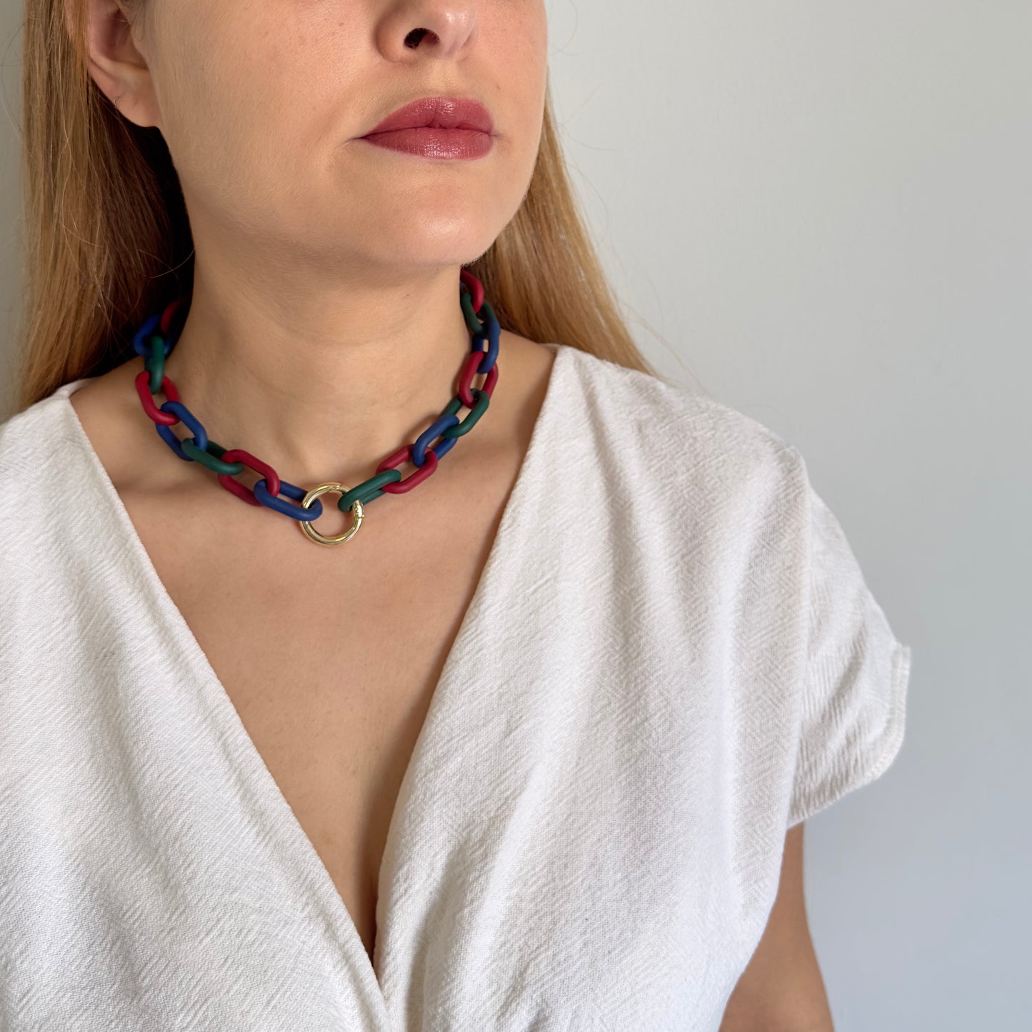 Colar Resina Corrente Matte
