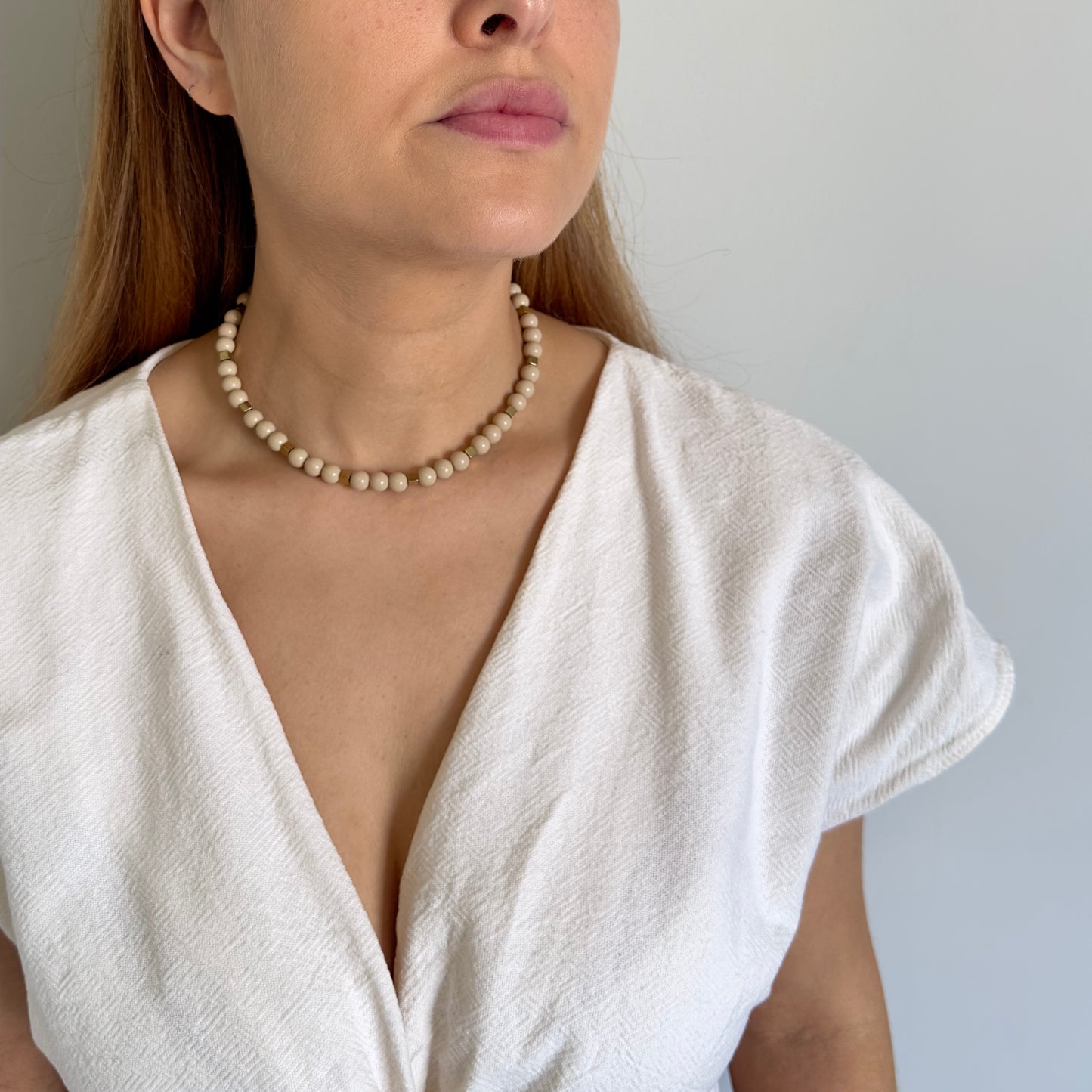 Colar Contas Nude
