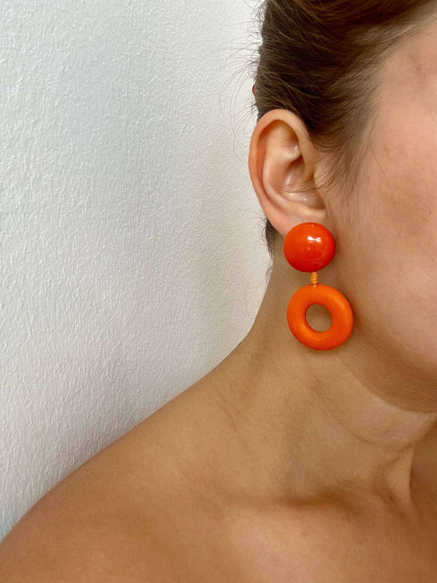 Brinco Dallas Orange - Fridali Shop