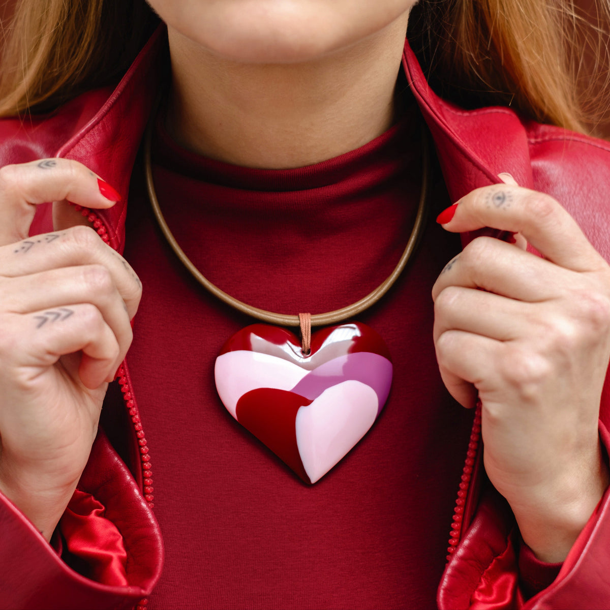 Colar Heart Velvet
