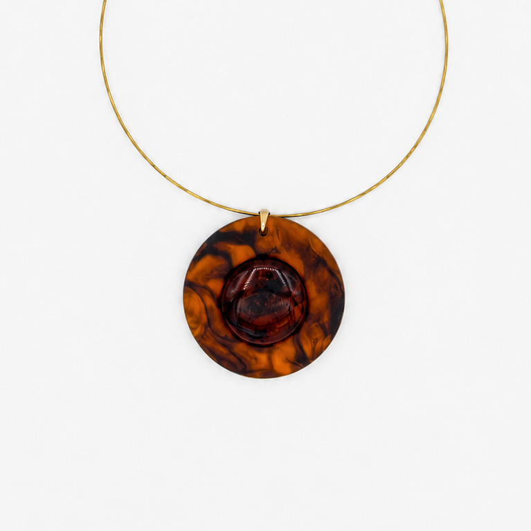 Choker em Aço com Pingente Tartaruga