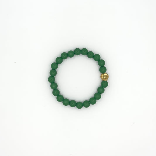 Pulseira de Contas Elástica Verde