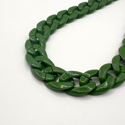 Colar Corrente verde floresta - Fridali Shop
