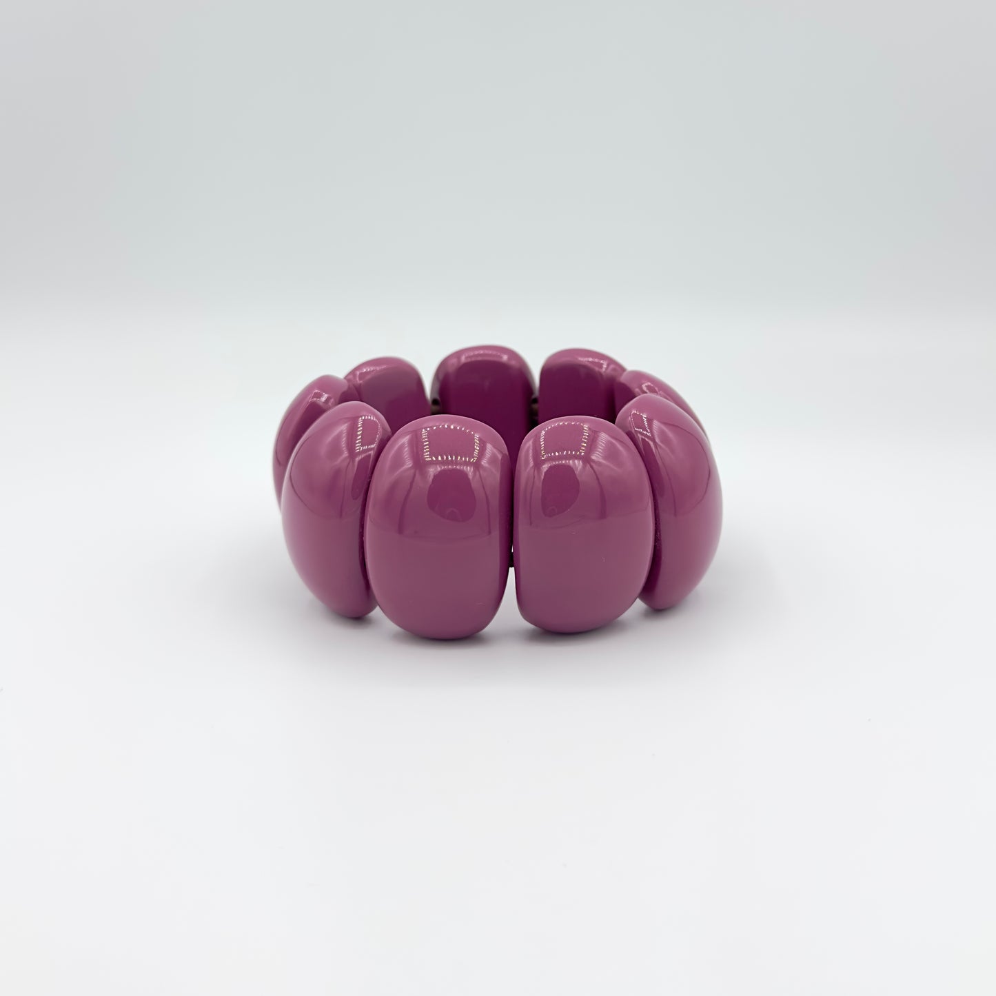 Pulseira Elástica de Resina Rosa Fúcsia