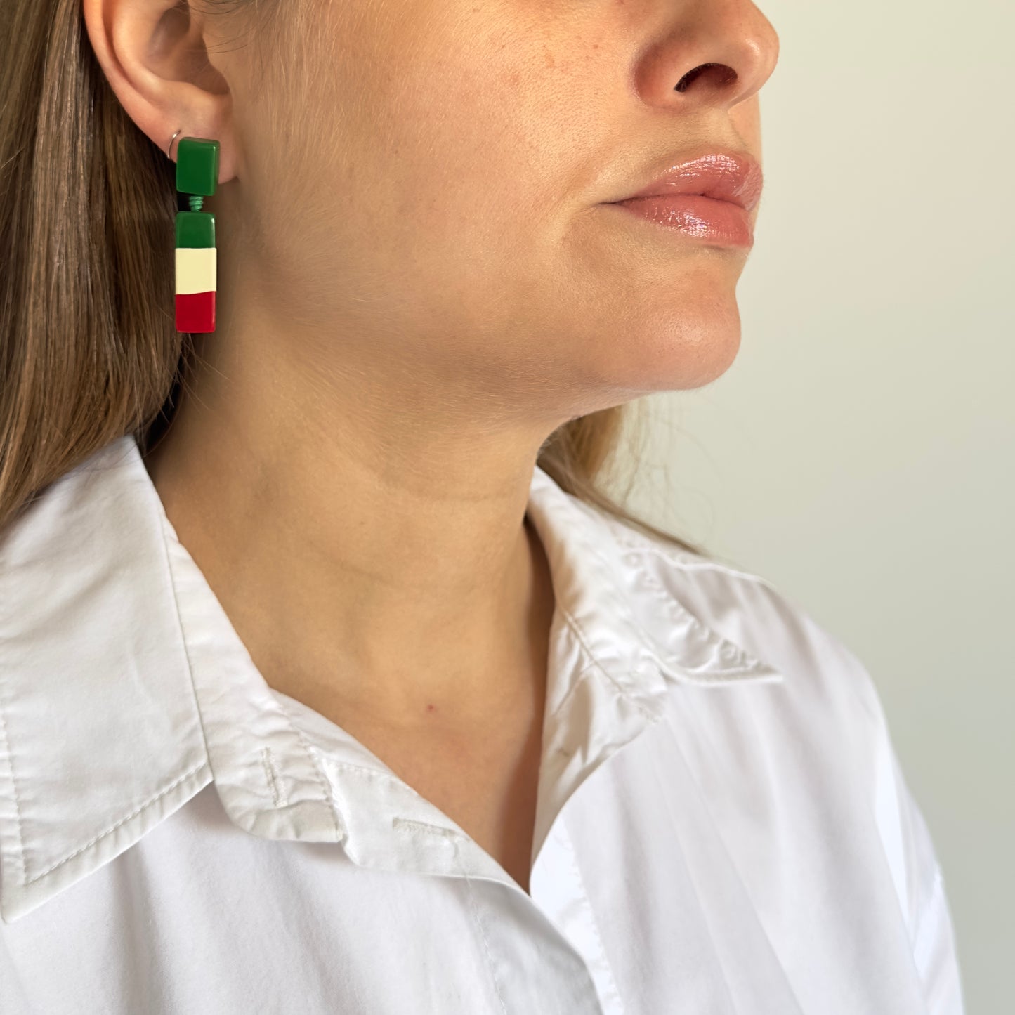 Brinco New York Verde com detalhes