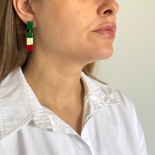 Brinco New York Verde com detalhes