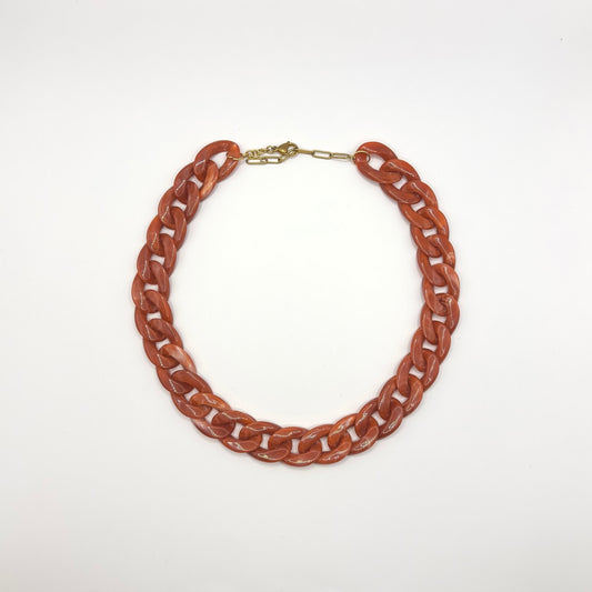 Colar Corrente Laranja - Fridali Shop