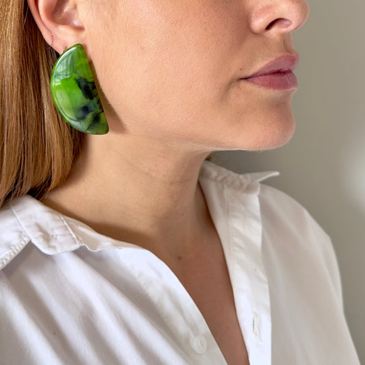 Brinco Meia Lua Verde