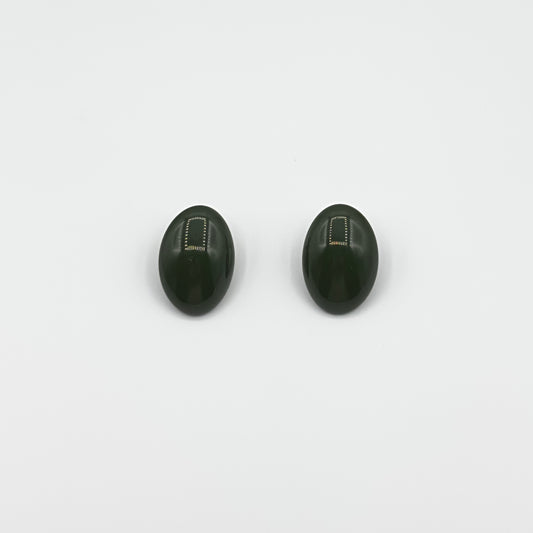 Brinco Oval Verde - Fridali Shop