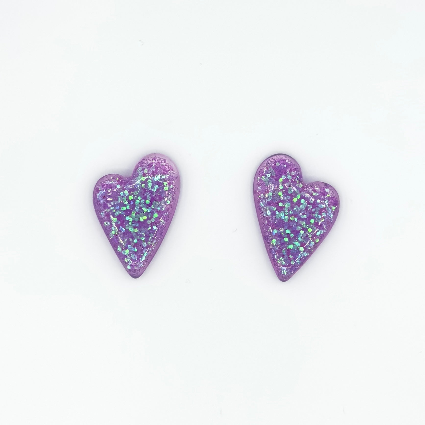 Brinco Coração Roxo vibrante - Fridali Shop