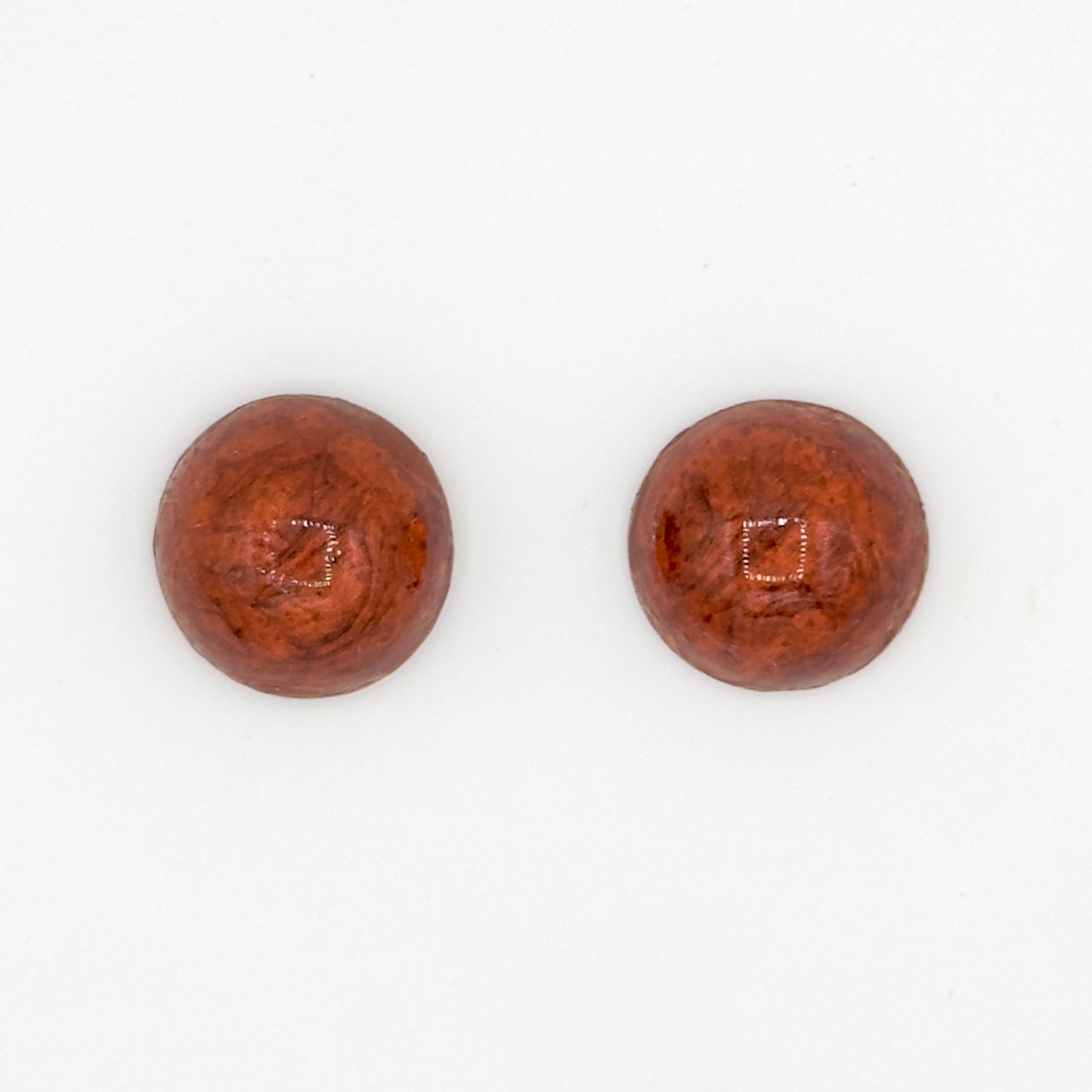 Brinco Redondo de cobre metalizado - Fridali Shop