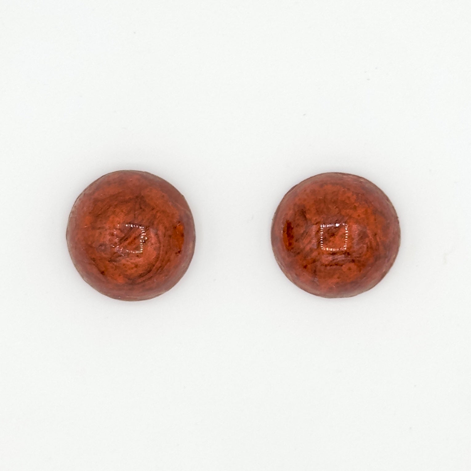 Brinco Redondo de cobre metalizado - Fridali Shop