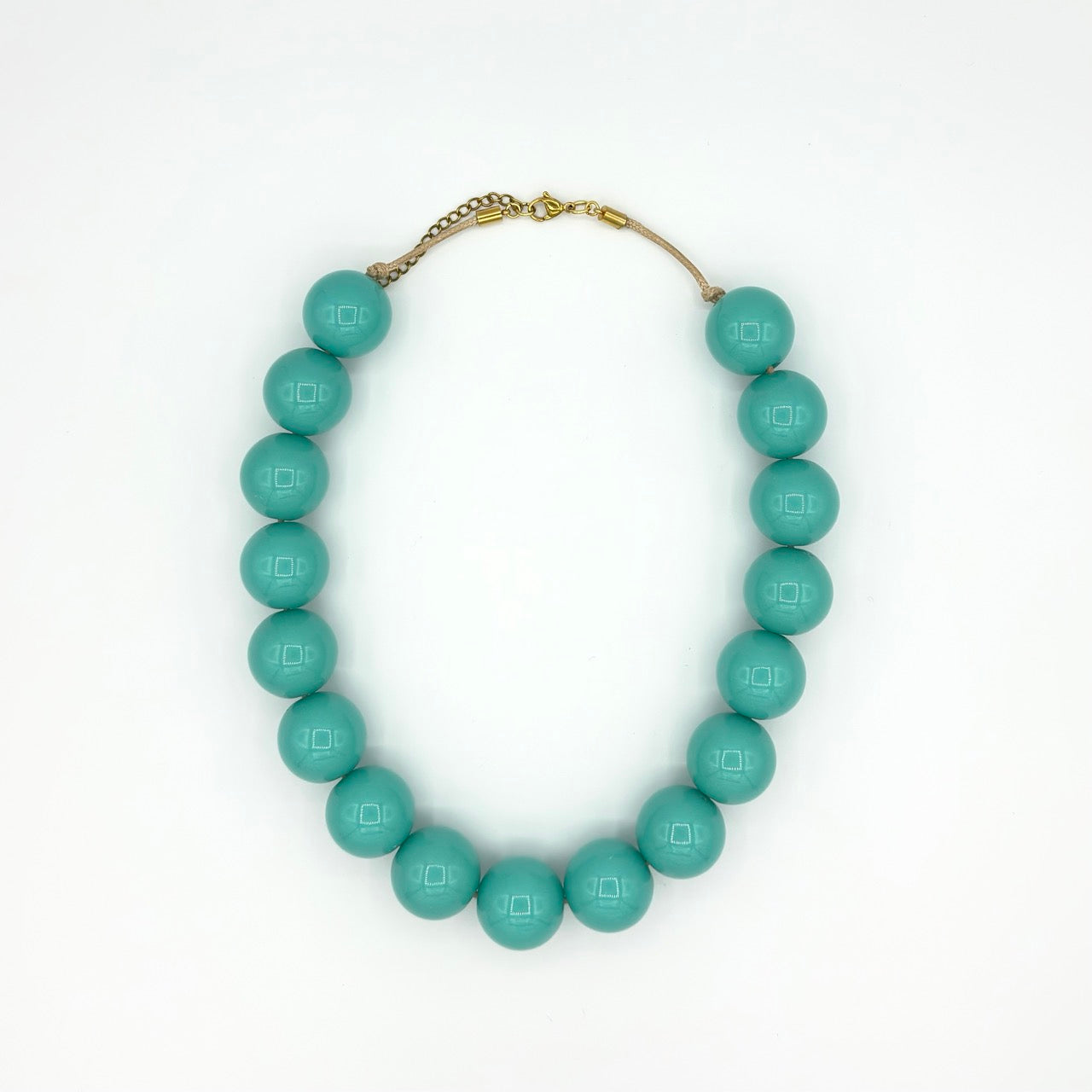 Colar de Bolas Grandes Azul Turquesa - Fridali Shop