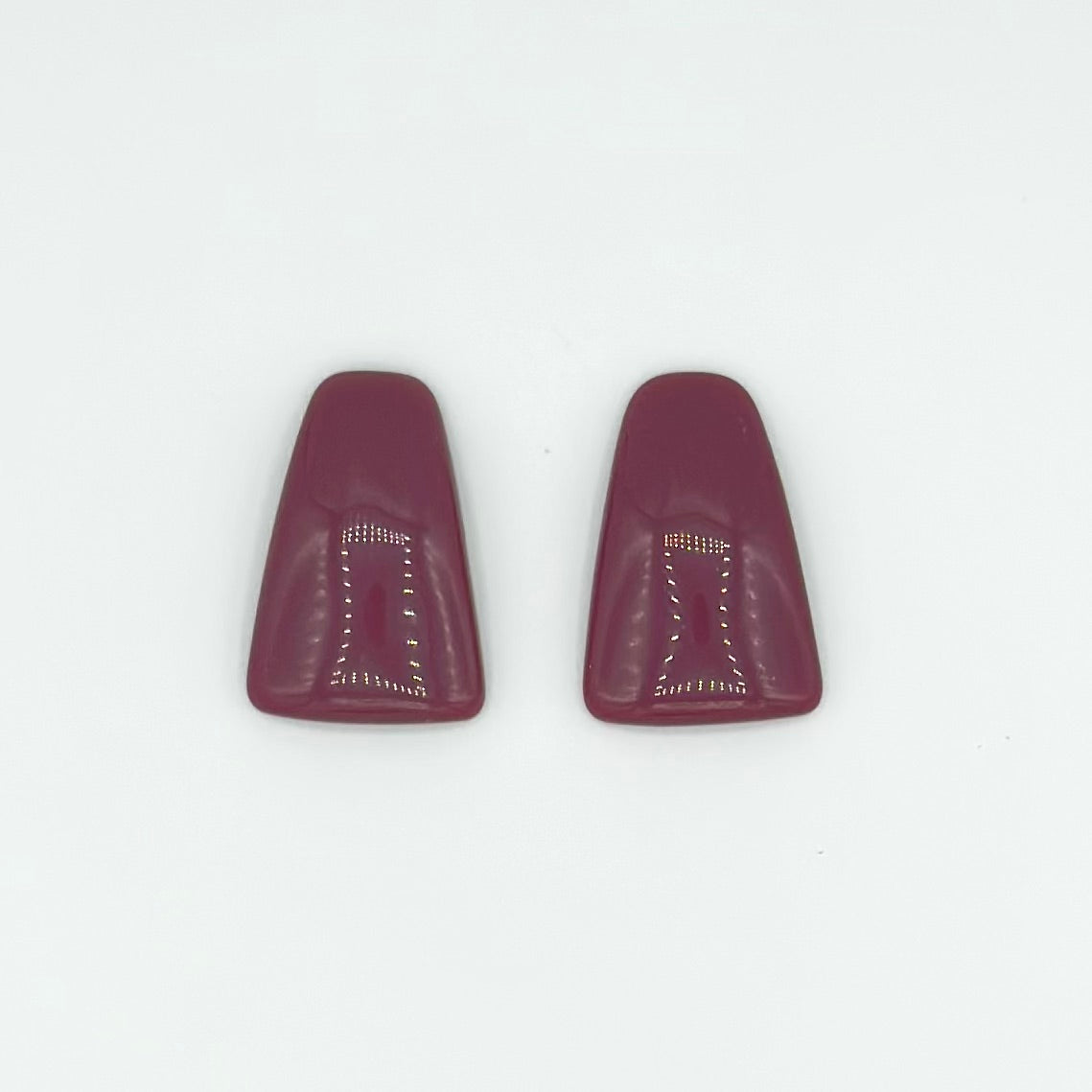 Brinco Retangular Roxo Beringela - Fridali Shop