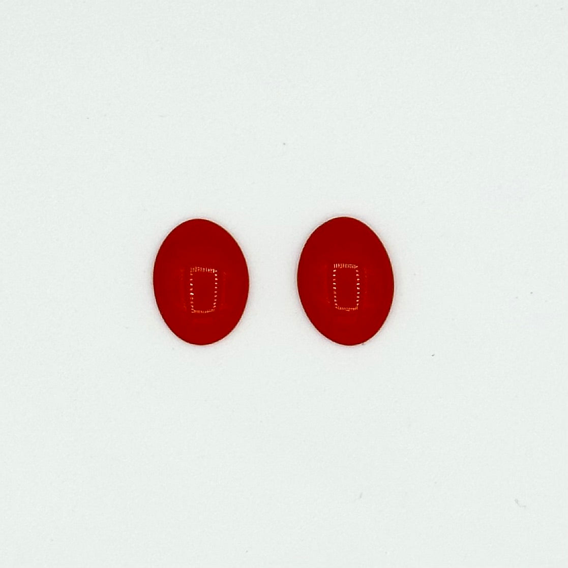 Brinco Mini Oval Vermelho - Fridali Shop