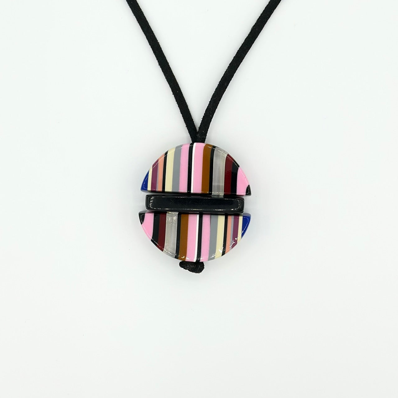 Colar Longo com Pingente Listrado - Fridali Shop