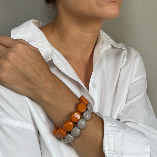 Pulseira Orgânica Laranja - Fridali Shop