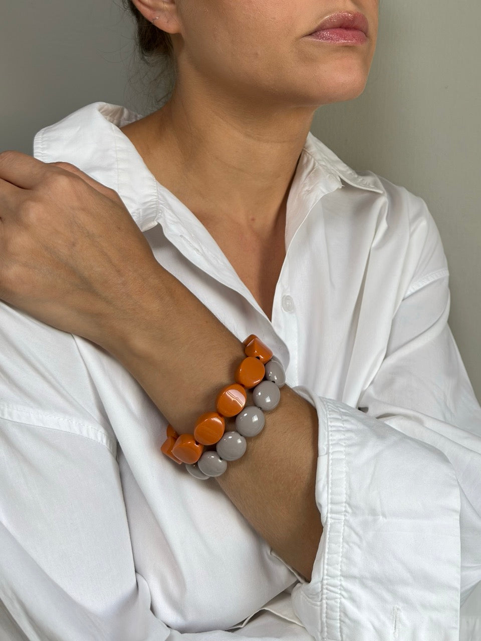 Pulseira Orgânica Cinza - Fridali Shop