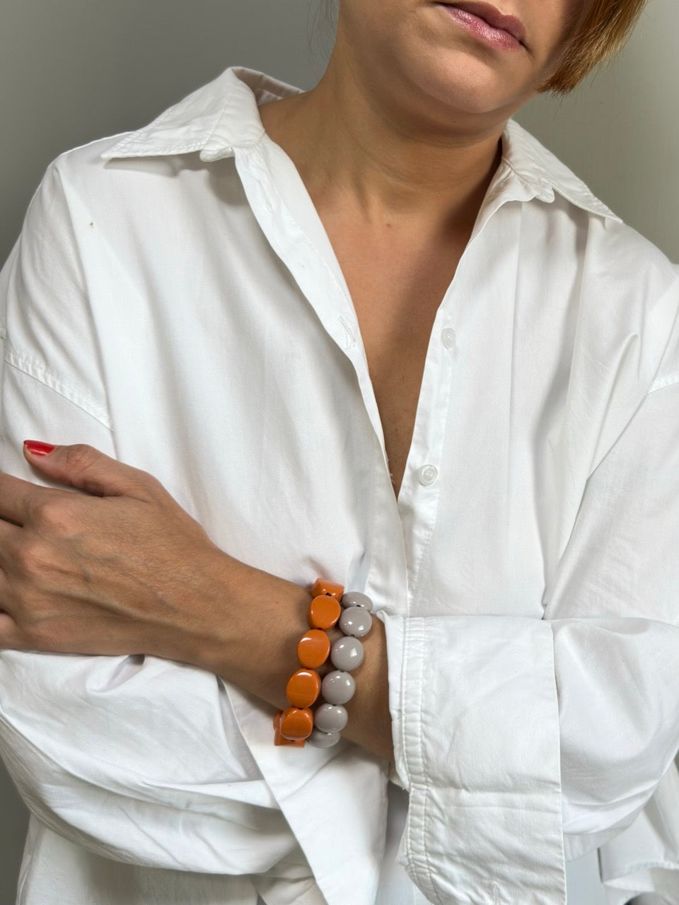 Pulseira Orgânica Laranja - Fridali Shop